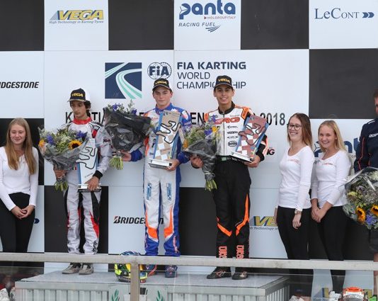 CRG SUL PODIO DEL CAMPIONATO DEL MONDO OKJ CON BORTOLETO