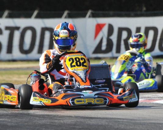 CRG A LA CONCA SUL PODIO DELLA WSK CON PEDRO HILTBRAND