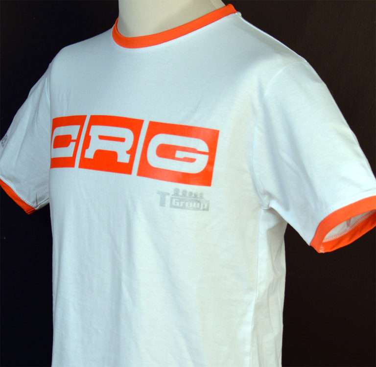 White & Orange T-Shirt CRG | CRG Kart