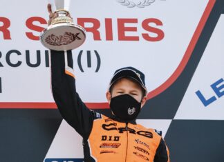 MINI BLACK MIRROR ANCORA SUL PODIO ALLA WSK MASTER Gerasim Skulanov P3 on the podium