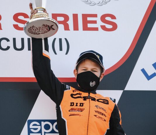 MINI BLACK MIRROR ANCORA SUL PODIO ALLA WSK MASTER Gerasim Skulanov P3 on the podium